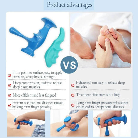 T - Shaped Manual Deep Trigger Point Massage Stick - Driftwood - Sleep Galleria