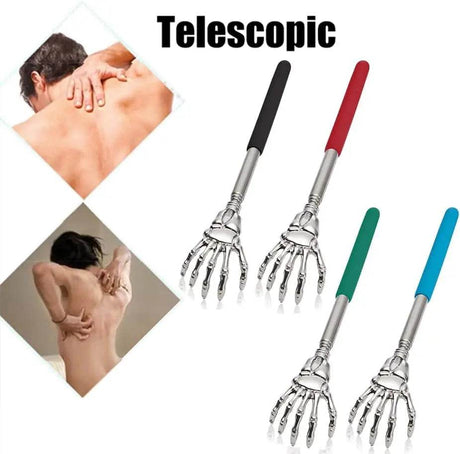 Telescopic Stainless Steel Extendable Back Scratcher - Driftwood - Sleep Galleria