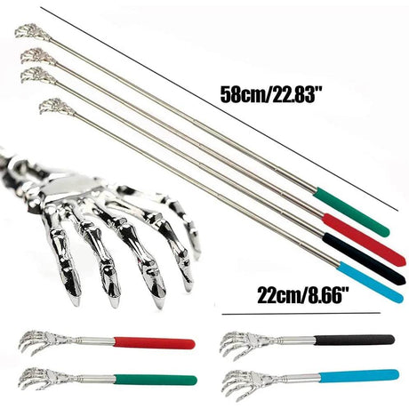 Telescopic Stainless Steel Extendable Back Scratcher - Driftwood - Sleep Galleria