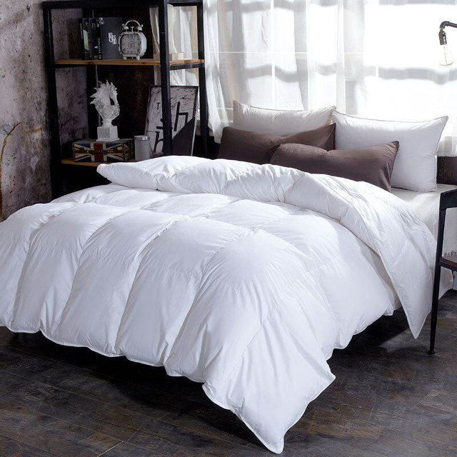 Thickened Cotton Down Velvet Goose Down Quilt - Driftwood - Sleep Galleria