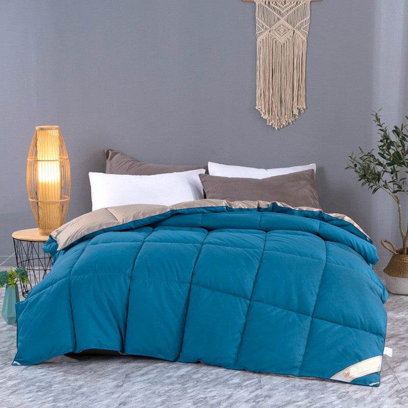 Thickened Cotton Down Velvet Goose Down Quilt - Driftwood - Sleep Galleria