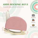 Toddler Velvet Pink Princess Crown Rocking Chair - Driftwood - Sleep Galleria