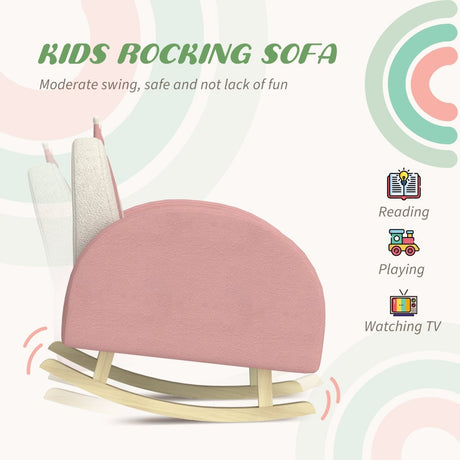 Toddler Velvet Pink Princess Crown Rocking Chair - Driftwood - Sleep Galleria