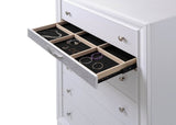 Traditional White Wood 5-Piece Bedroom Furniture Set - Sleep Galleria