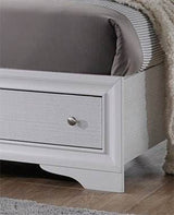 Traditional White Wood 5-Piece Bedroom Furniture Set - Sleep Galleria
