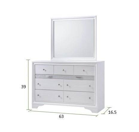 Traditional White Wood 5-Piece Bedroom Furniture Set - Sleep Galleria