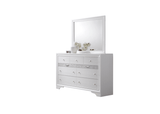 Traditional White Wood 5-Piece Bedroom Furniture Set - Sleep Galleria