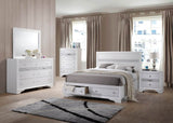 Traditional White Wood 5-Piece Bedroom Furniture Set - Sleep Galleria