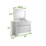 Traditional White Wood 5-Piece Bedroom Furniture Set - Sleep Galleria