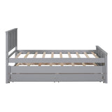 Twin Platform Bed With Trundle And Storage Drawers - Driftwood - Sleep Galleria