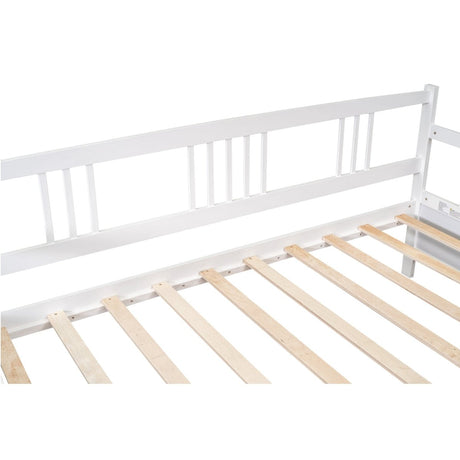Twin Size Solid Wood Daybed With Two Drawers - Driftwood - Sleep Galleria