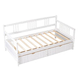 Twin Size Solid Wood Daybed With Two Drawers - Sleep Galleria
