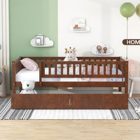Twin Solid Wood Daybed With Two Spacious Drawers - Sleep Galleria