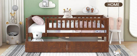 Twin Solid Wood Daybed With Two Spacious Drawers - Sleep Galleria