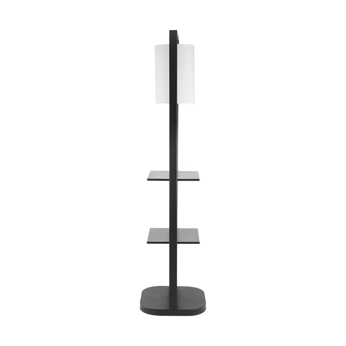 Two Tiered Vertical Iron Shelving Stand With Light - Driftwood - Sleep Galleria