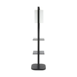 Two Tiered Vertical Iron Shelving Stand With Light - Driftwood - Sleep Galleria