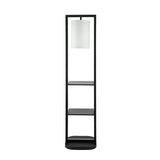 Two Tiered Vertical Iron Shelving Stand With Light - Driftwood - Sleep Galleria