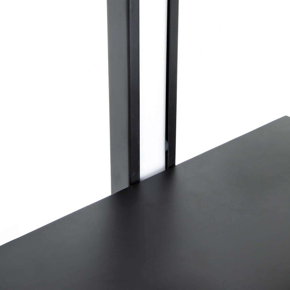 Two Tiered Vertical Iron Shelving Stand With Light - Driftwood - Sleep Galleria