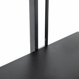 Two Tiered Vertical Iron Shelving Stand With Light - Driftwood - Sleep Galleria