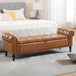 Velvet Upholstered Storage Bench - Driftwood - Sleep Galleria