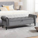 Velvet Upholstered Storage Bench - Driftwood - Sleep Galleria