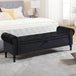Velvet Upholstered Storage Bench - Driftwood - Sleep Galleria
