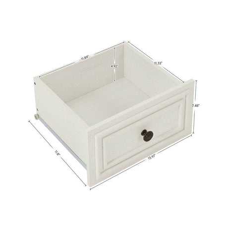 Vintage White 5-Drawer Engineered Wood Dresser - Sleep Galleria