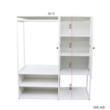 White Particle Board Armoire Wardrobe Closet With Shelves - Driftwood - Sleep Galleria