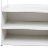 White Particle Board Armoire Wardrobe Closet With Shelves - Driftwood - Sleep Galleria