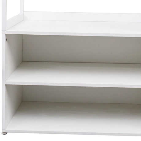 White Particle Board Armoire Wardrobe Closet With Shelves - Driftwood - Sleep Galleria