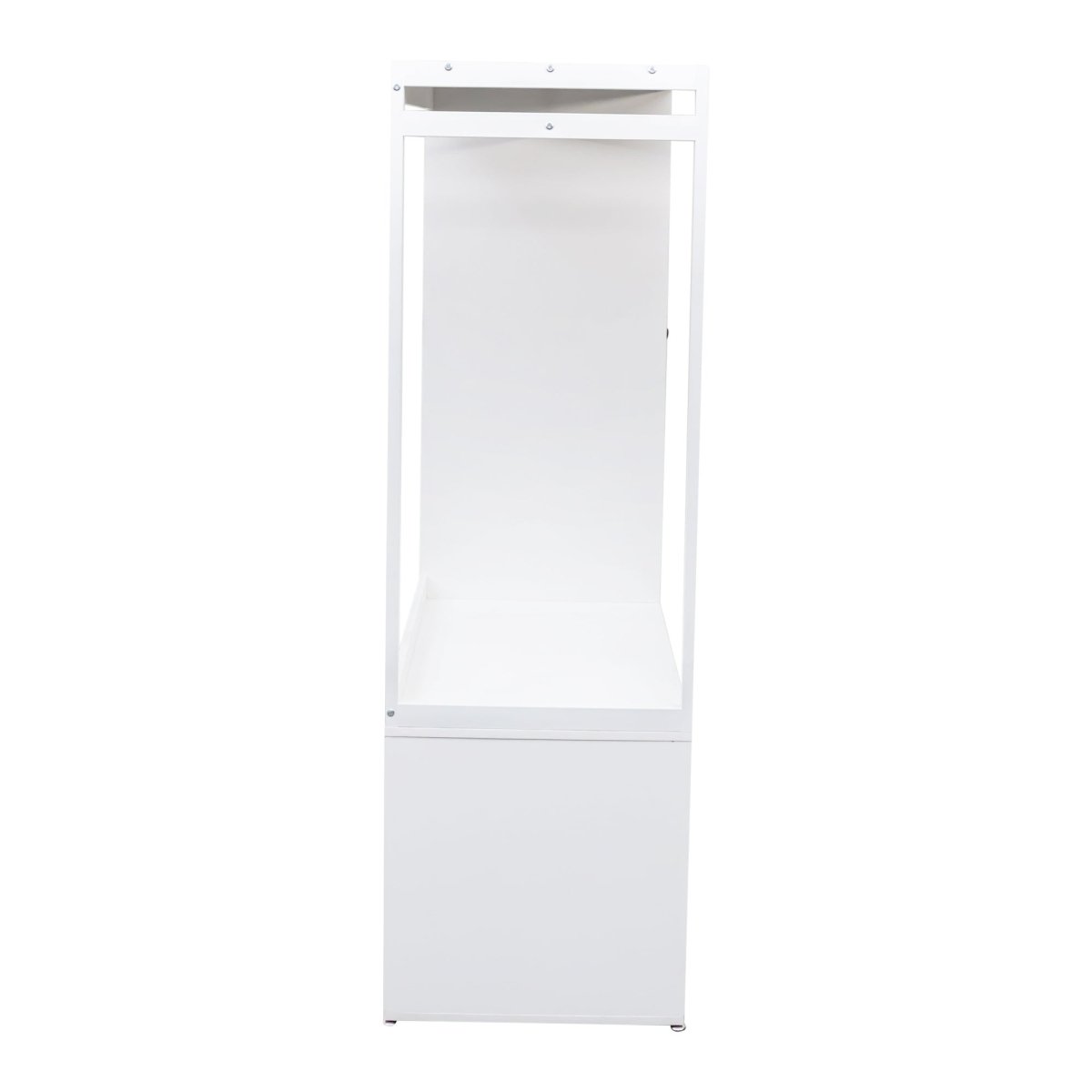 White Particle Board Armoire Wardrobe Closet With Shelves - Driftwood - Sleep Galleria