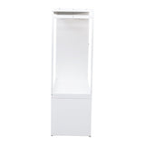 White Particle Board Armoire Wardrobe Closet With Shelves - Driftwood - Sleep Galleria