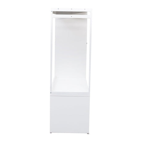 White Particle Board Armoire Wardrobe Closet With Shelves - Driftwood - Sleep Galleria
