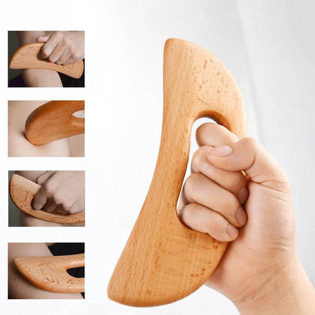Wooden Beech Gua Sha Massage Scraping Tool - Driftwood - Sleep Galleria