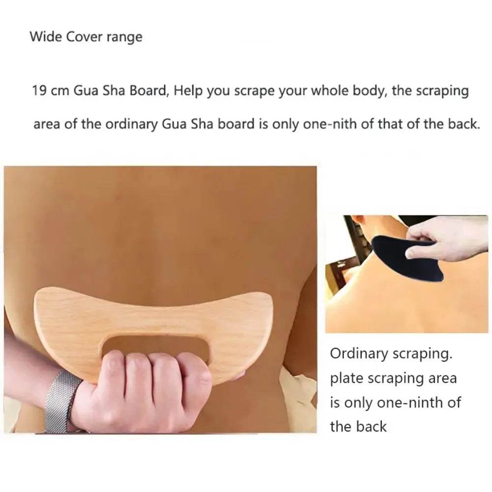 Wooden Beech Gua Sha Massage Scraping Tool - Driftwood - Sleep Galleria
