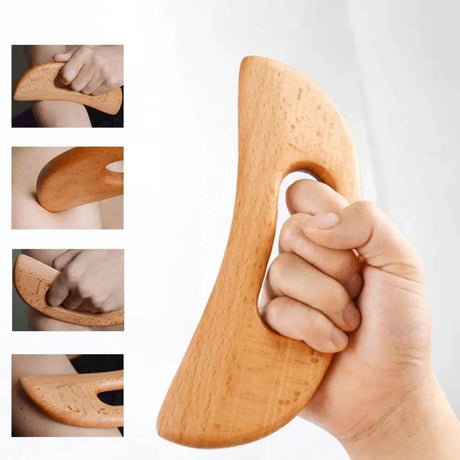 Wooden Beech Gua Sha Massage Scraping Tool - Driftwood - Sleep Galleria