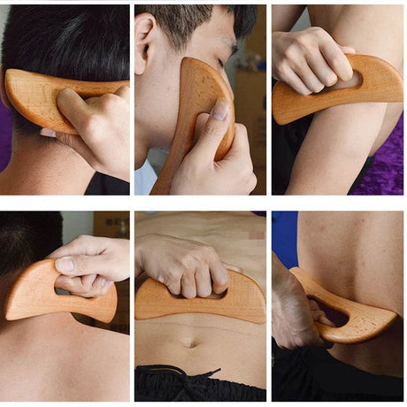 Wooden Beech Gua Sha Massage Scraping Tool - Driftwood - Sleep Galleria