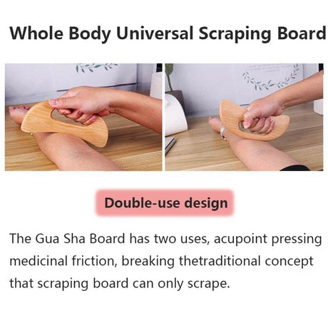 Wooden Beech Gua Sha Massage Scraping Tool - Driftwood - Sleep Galleria