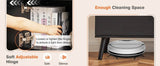 Wooden Fireplace TV Stand with Adjustable Shelf and Storage - Driftwood - Sleep Galleria