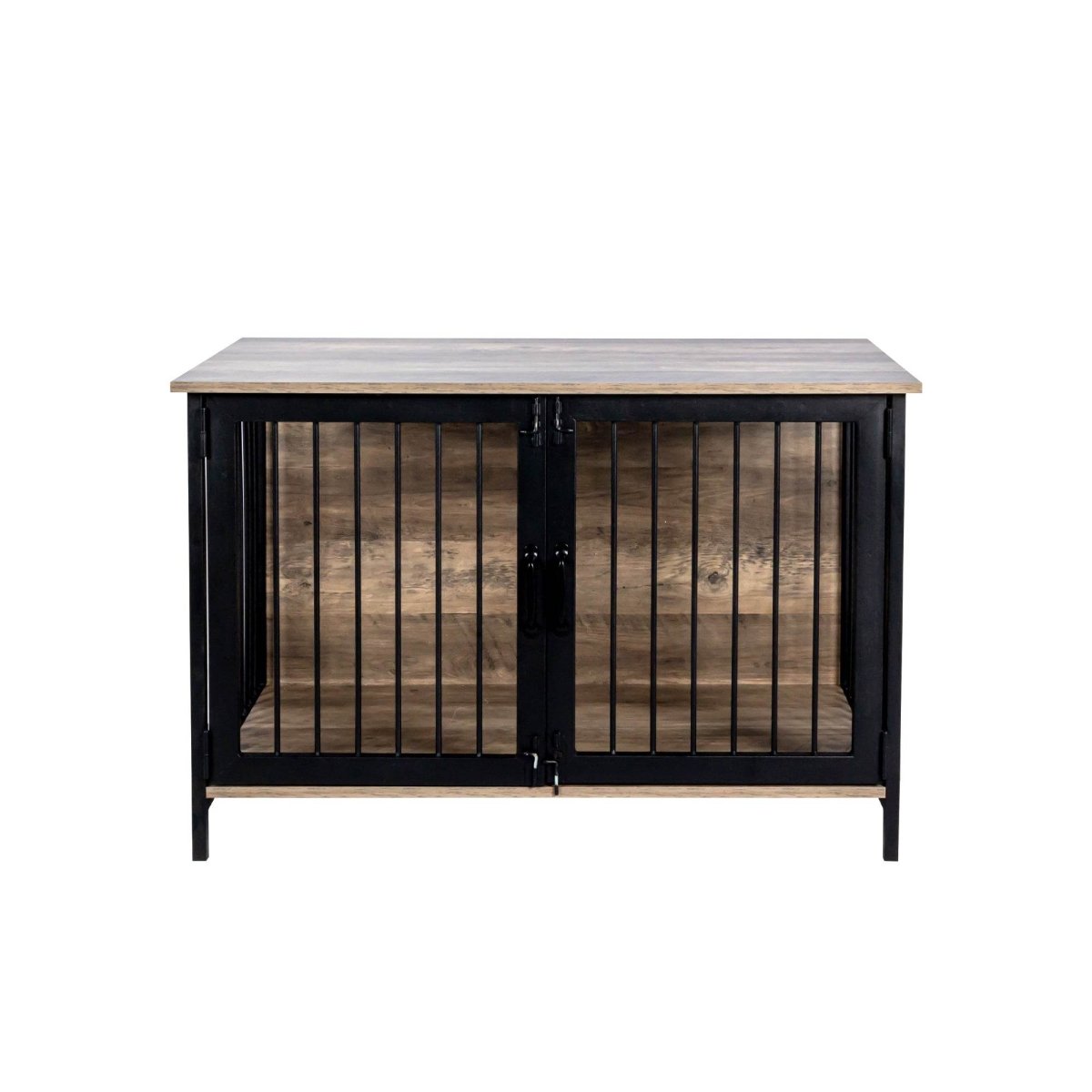 Wooden Indoor Dog Crate Furniture With Two Doors - Sleep Galleria