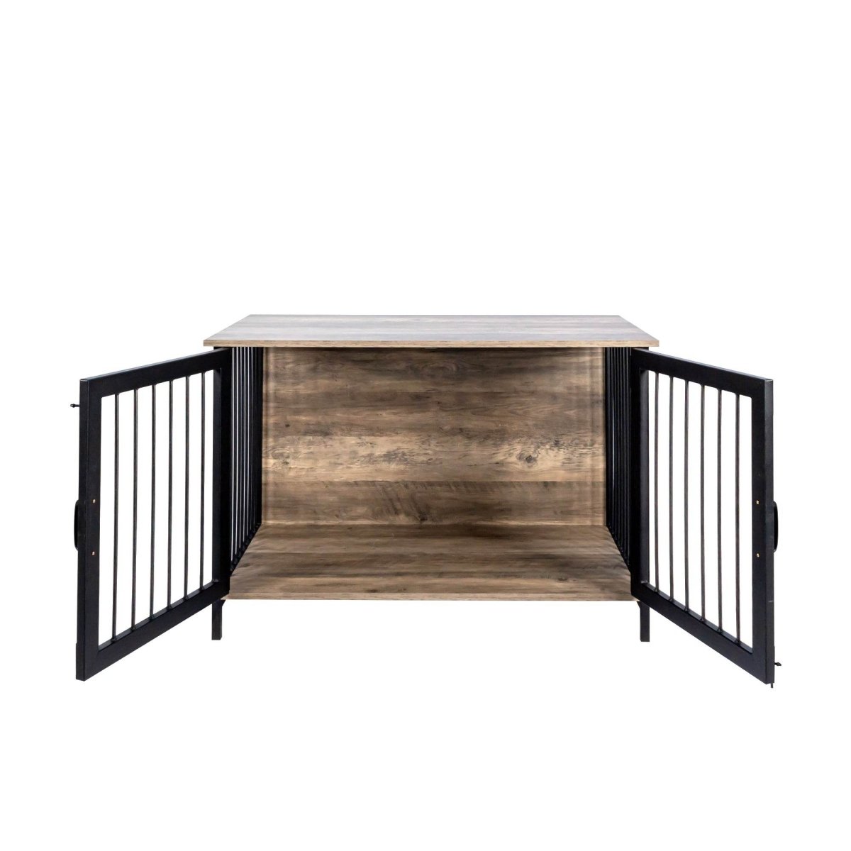 Wooden Indoor Dog Crate Furniture With Two Doors - Sleep Galleria