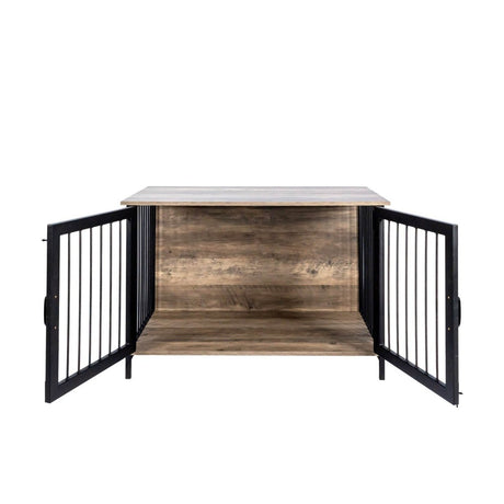 Wooden Indoor Dog Crate Furniture With Two Doors - Sleep Galleria
