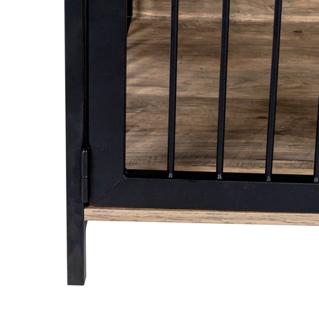 Wooden Indoor Dog Crate Furniture With Two Doors - Sleep Galleria