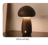 Wooden LED Mushroom Touch Table Lamp Dimmable - Sleep Galleria