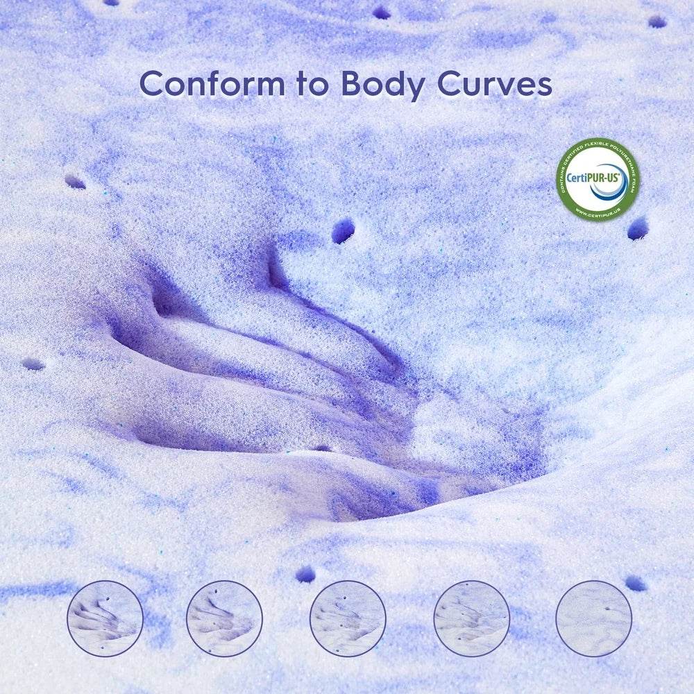 Cooling Gel - Infused Memory Foam Mattress Topper 2 - Inch - DUTRIEUX - Sleep Galleria