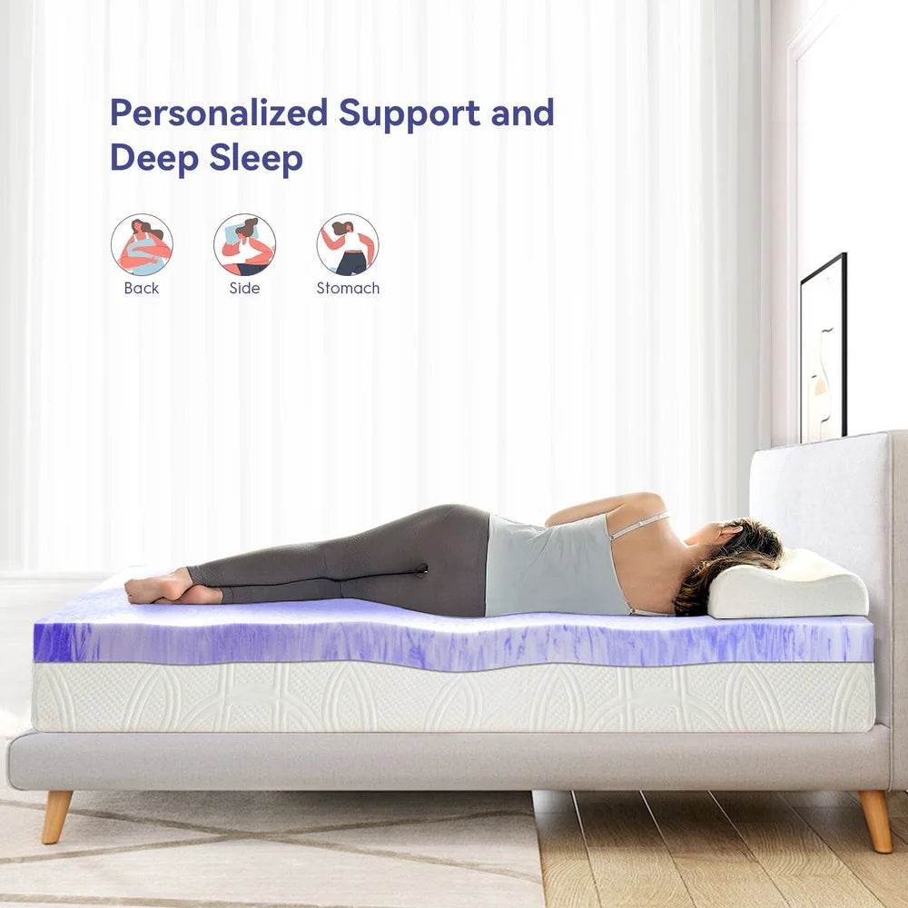 Cooling Gel - Infused Memory Foam Mattress Topper 2 - Inch - DUTRIEUX - Sleep Galleria