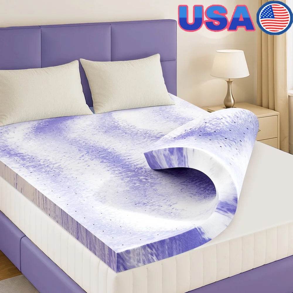 Cooling Gel - Infused Memory Foam Mattress Topper 2 - Inch - DUTRIEUX - Sleep Galleria