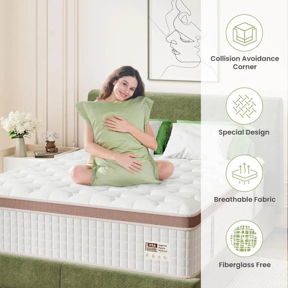 Euro Top Hybrid Mattress With Motion Isolation - Sleep Galleria