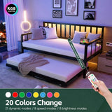 Metal Twin Daybed With Pop - Up Trundle Charging Station - DUTRIEUX - Sleep Galleria