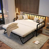 Metal Twin Daybed With Pop - Up Trundle Charging Station - DUTRIEUX - Sleep Galleria